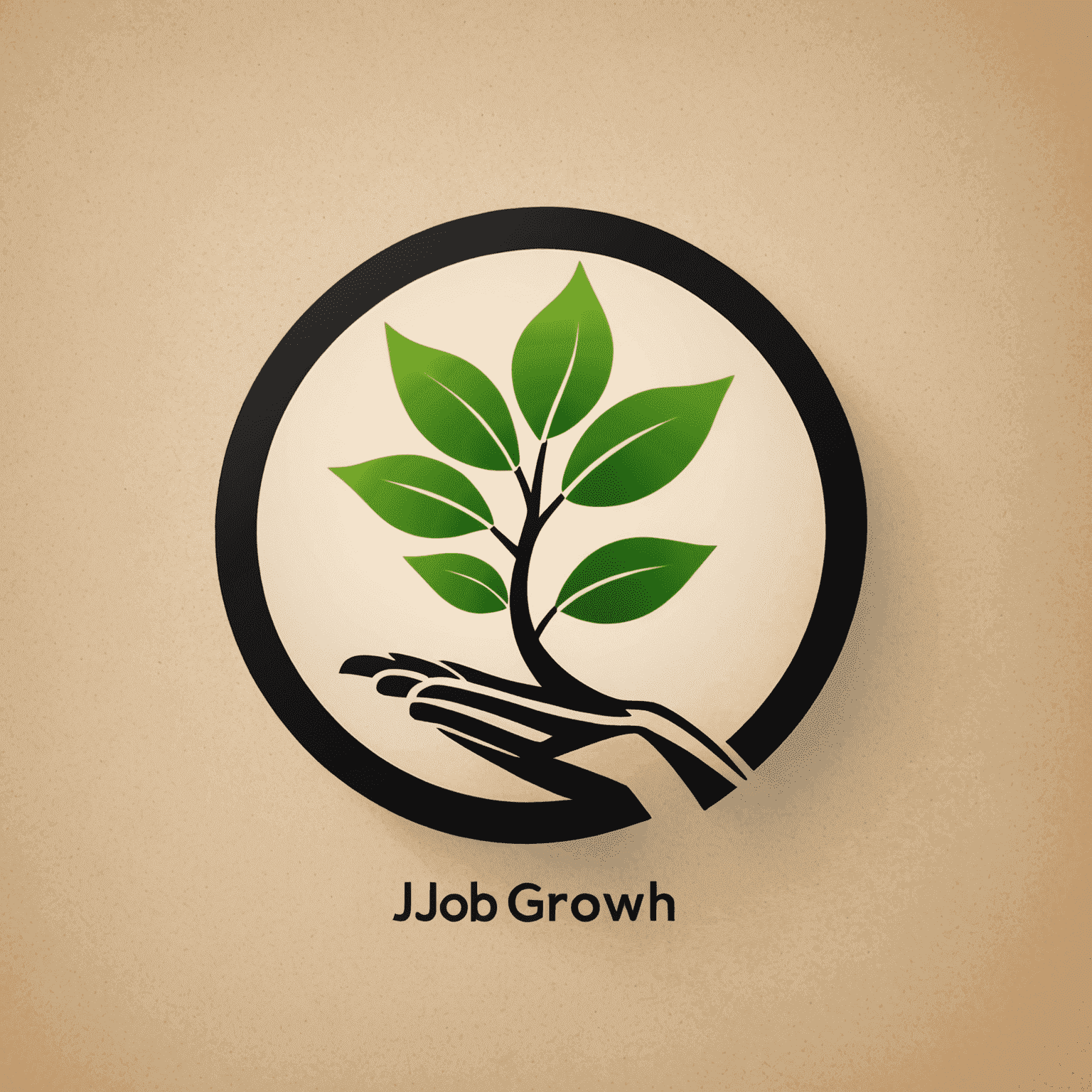 Logo job-growth6 przedstawiające symbol wzrostu kariery i rozwoju umiejętności