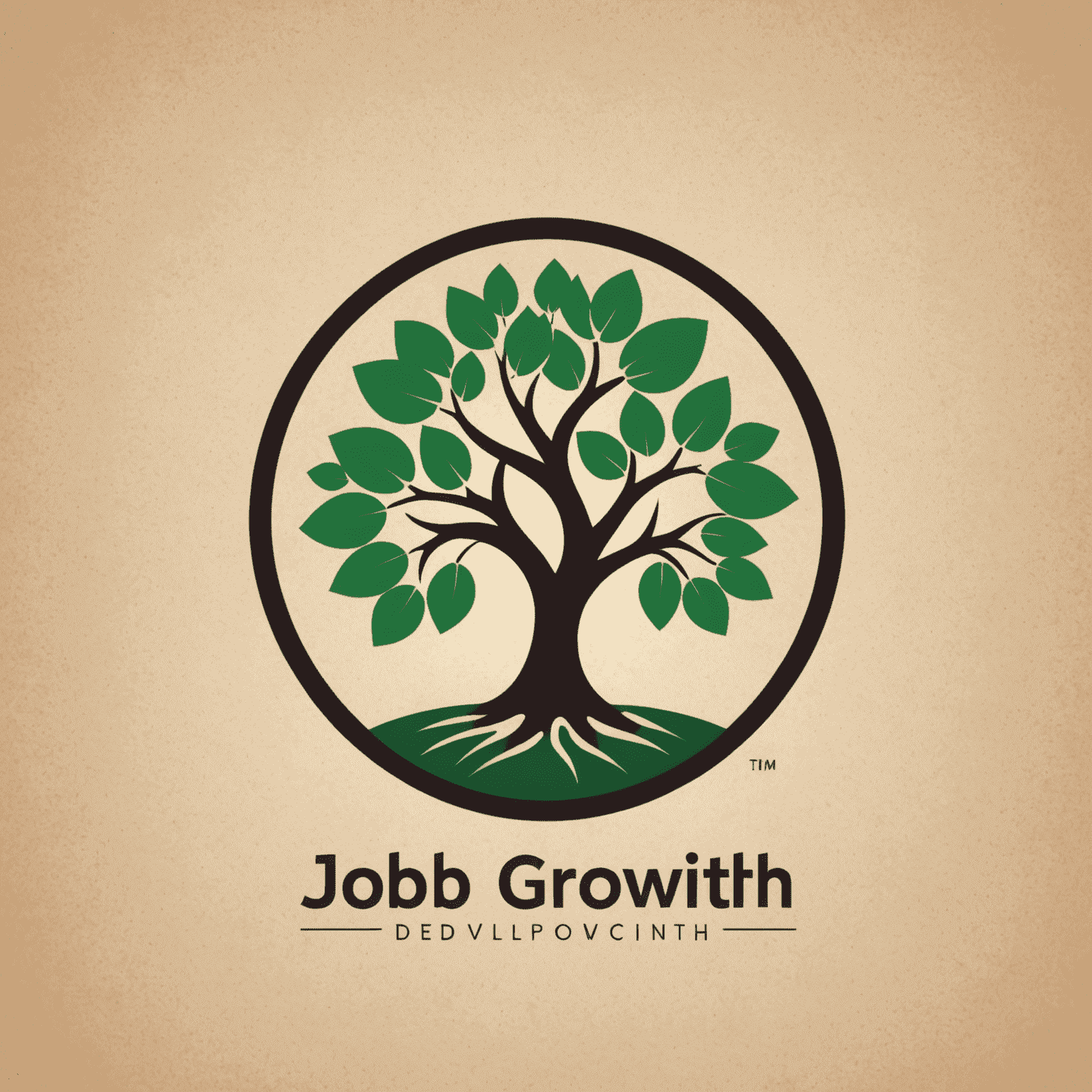 Logo job-growth6 przedstawiające symbol wzrostu kariery i rozwoju umiejętności